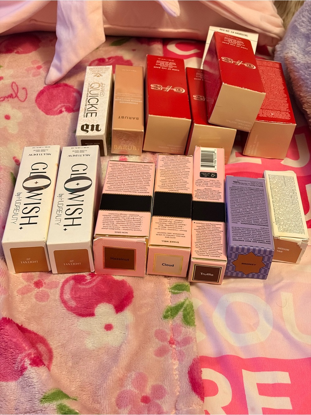 Assorted foundations and skin tint and bb cream